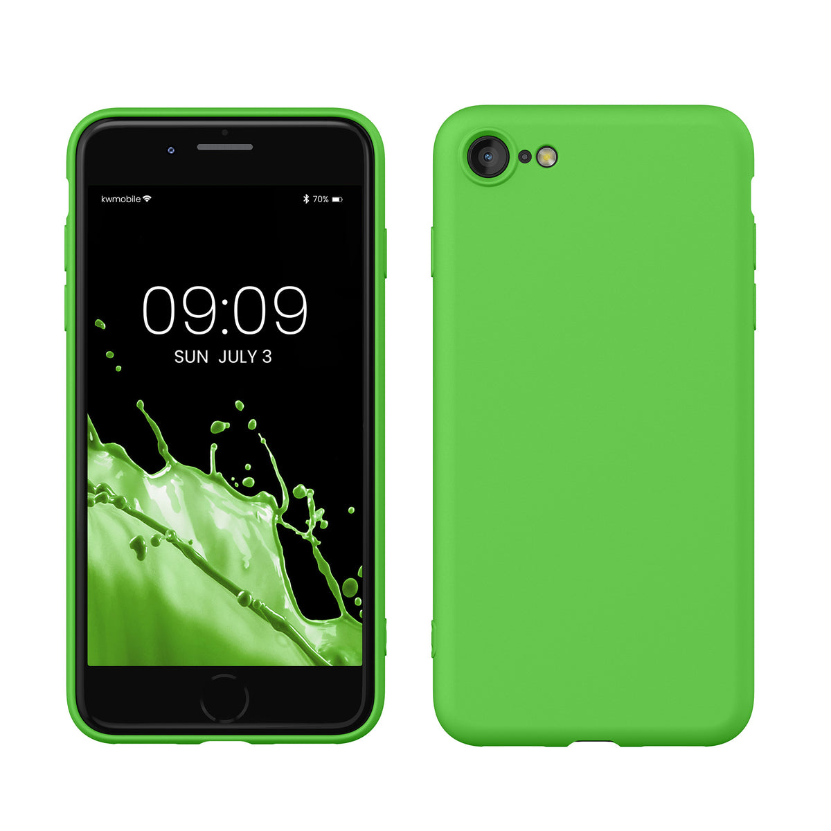 kwmobile Handyhülle für iPhone SE 2022 Hülle / iPhone SE 2020 / iPhone 8 / iPhone 7, für iPhone SE Hülle - Schutzhülle für kabelloses Laden - Case
