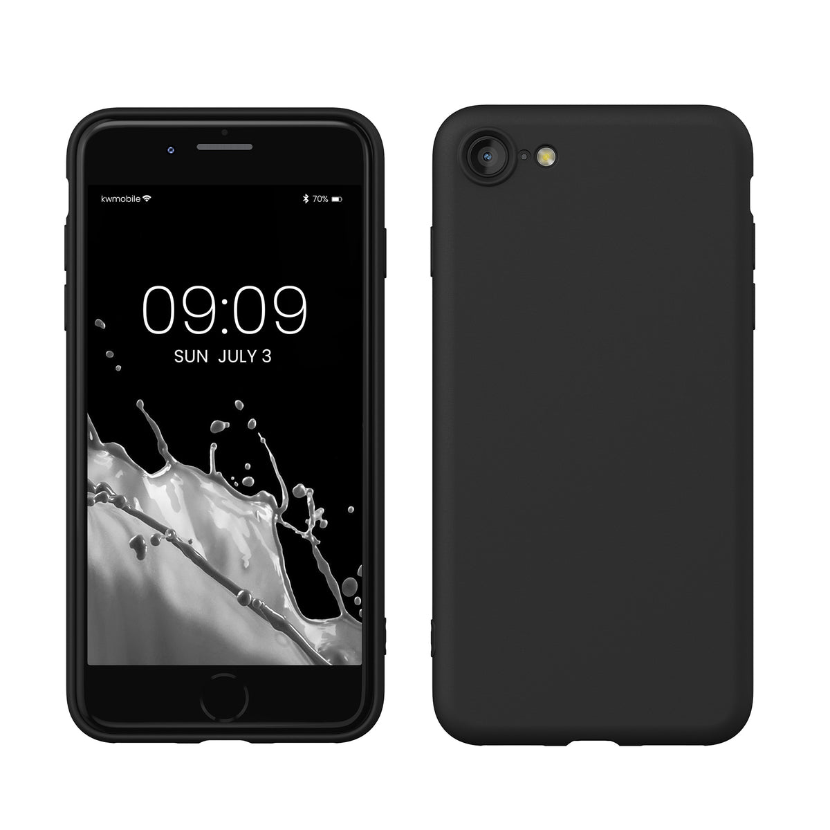 kwmobile Handyhülle für iPhone SE 2022 Hülle / iPhone SE 2020 / iPhone 8 / iPhone 7, für iPhone SE Hülle - Schutzhülle für kabelloses Laden - Case