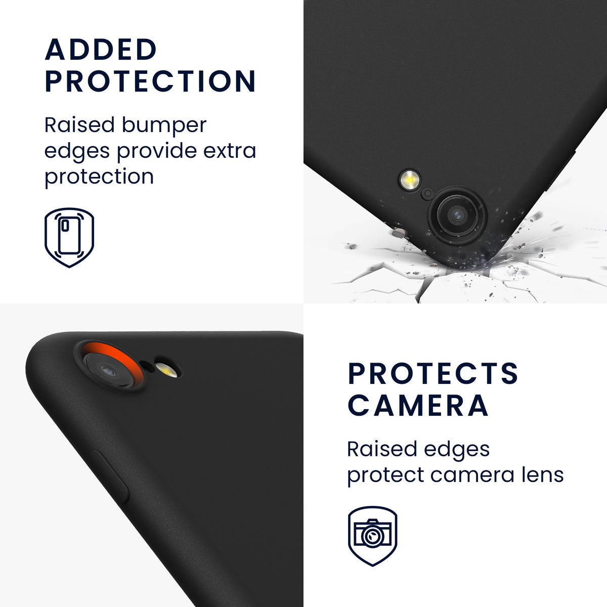 kwmobile Handyhülle für iPhone SE 2022 Hülle / iPhone SE 2020 / iPhone 8 / iPhone 7, für iPhone SE Hülle - Schutzhülle für kabelloses Laden - Case