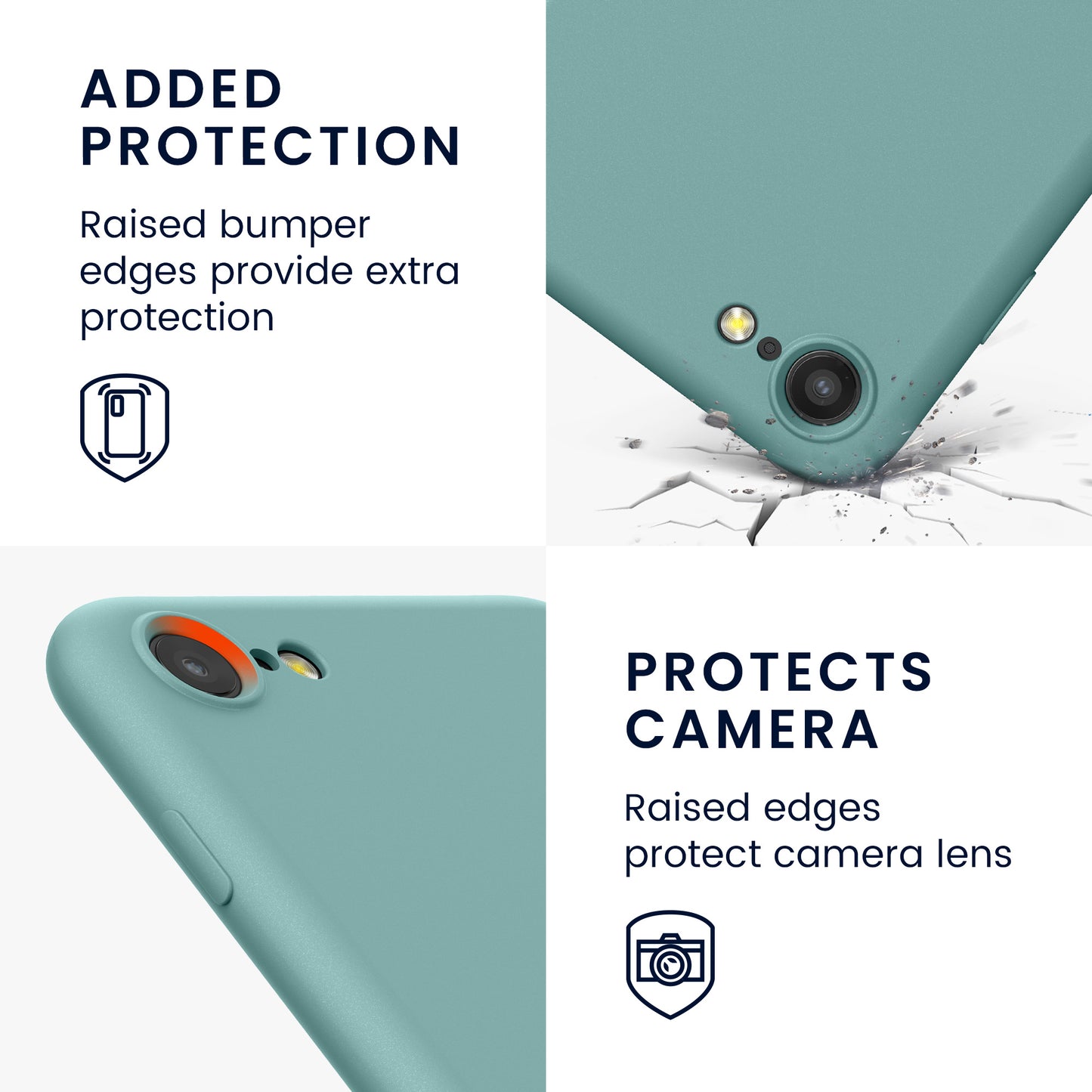 kwmobile Handyhülle für iPhone SE 2022 Hülle / iPhone SE 2020 / iPhone 8 / iPhone 7, für iPhone SE Hülle - Schutzhülle für kabelloses Laden - Case