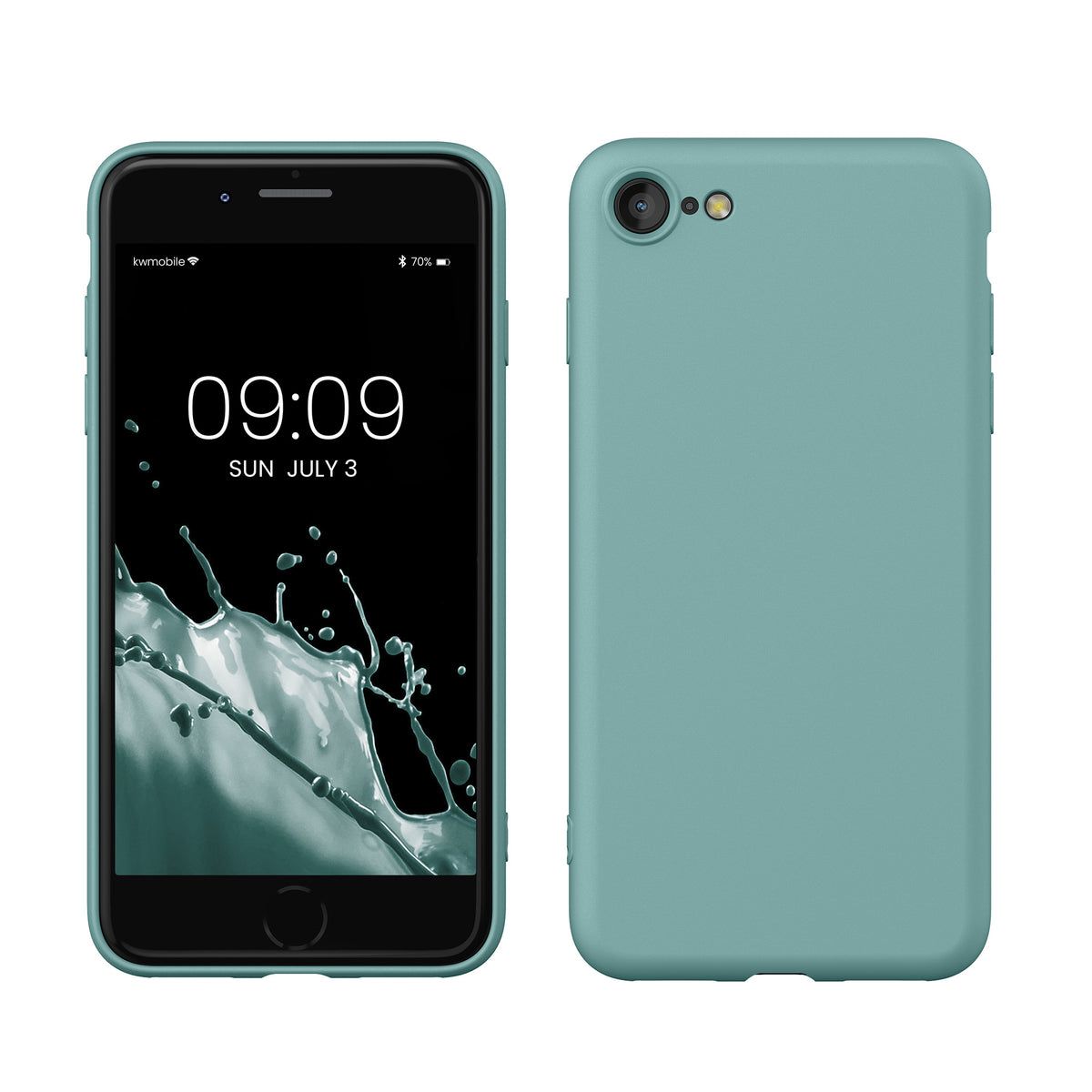 kwmobile Handyhülle für iPhone SE 2022 Hülle / iPhone SE 2020 / iPhone 8 / iPhone 7, für iPhone SE Hülle - Schutzhülle für kabelloses Laden - Case