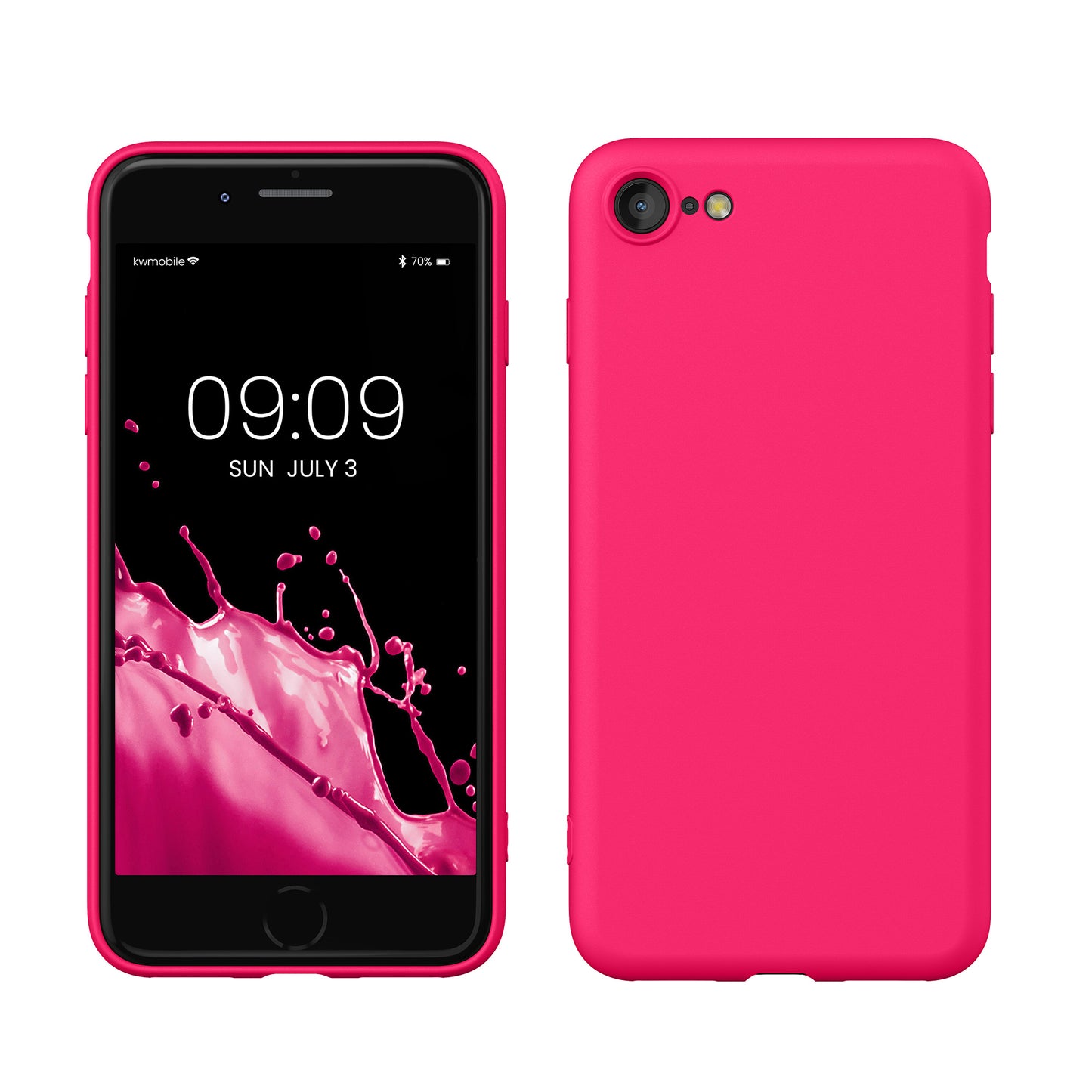 kwmobile Handyhülle für iPhone SE 2022 Hülle / iPhone SE 2020 / iPhone 8 / iPhone 7, für iPhone SE Hülle - Schutzhülle für kabelloses Laden - Case