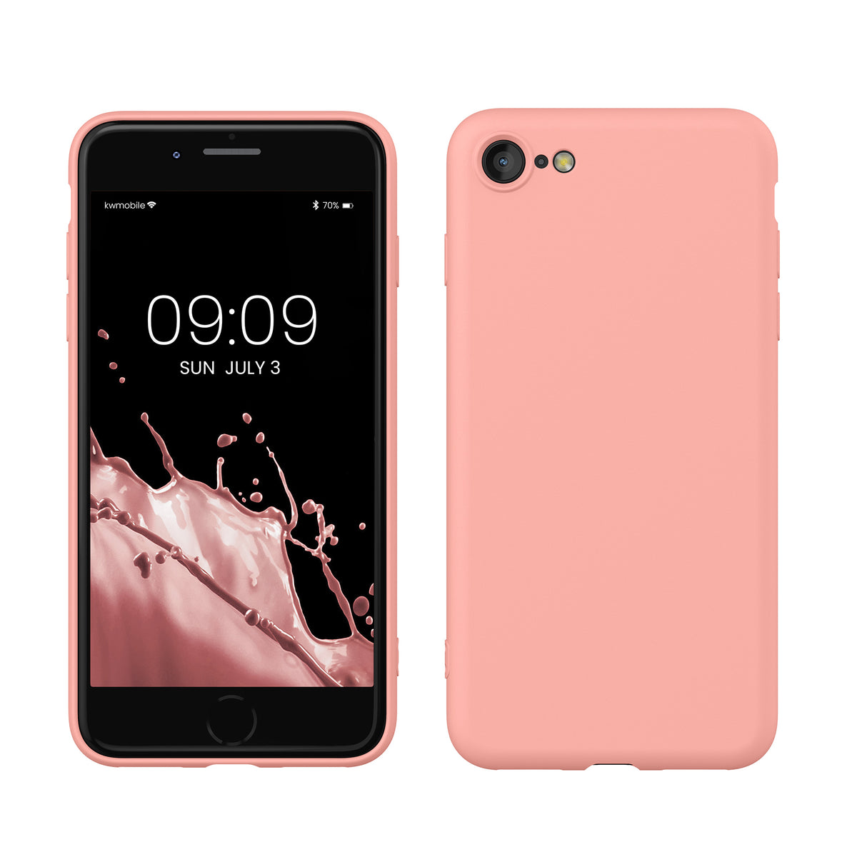 kwmobile Handyhülle für iPhone SE 2022 Hülle / iPhone SE 2020 / iPhone 8 / iPhone 7, für iPhone SE Hülle - Schutzhülle für kabelloses Laden - Case