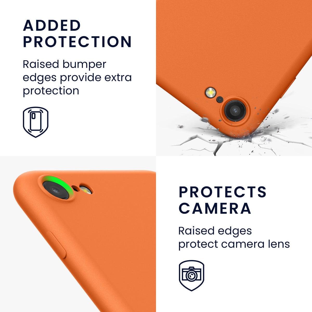 kwmobile Handyhülle für iPhone SE 2022 Hülle / iPhone SE 2020 / iPhone 8 / iPhone 7, für iPhone SE Hülle - Schutzhülle für kabelloses Laden - Case