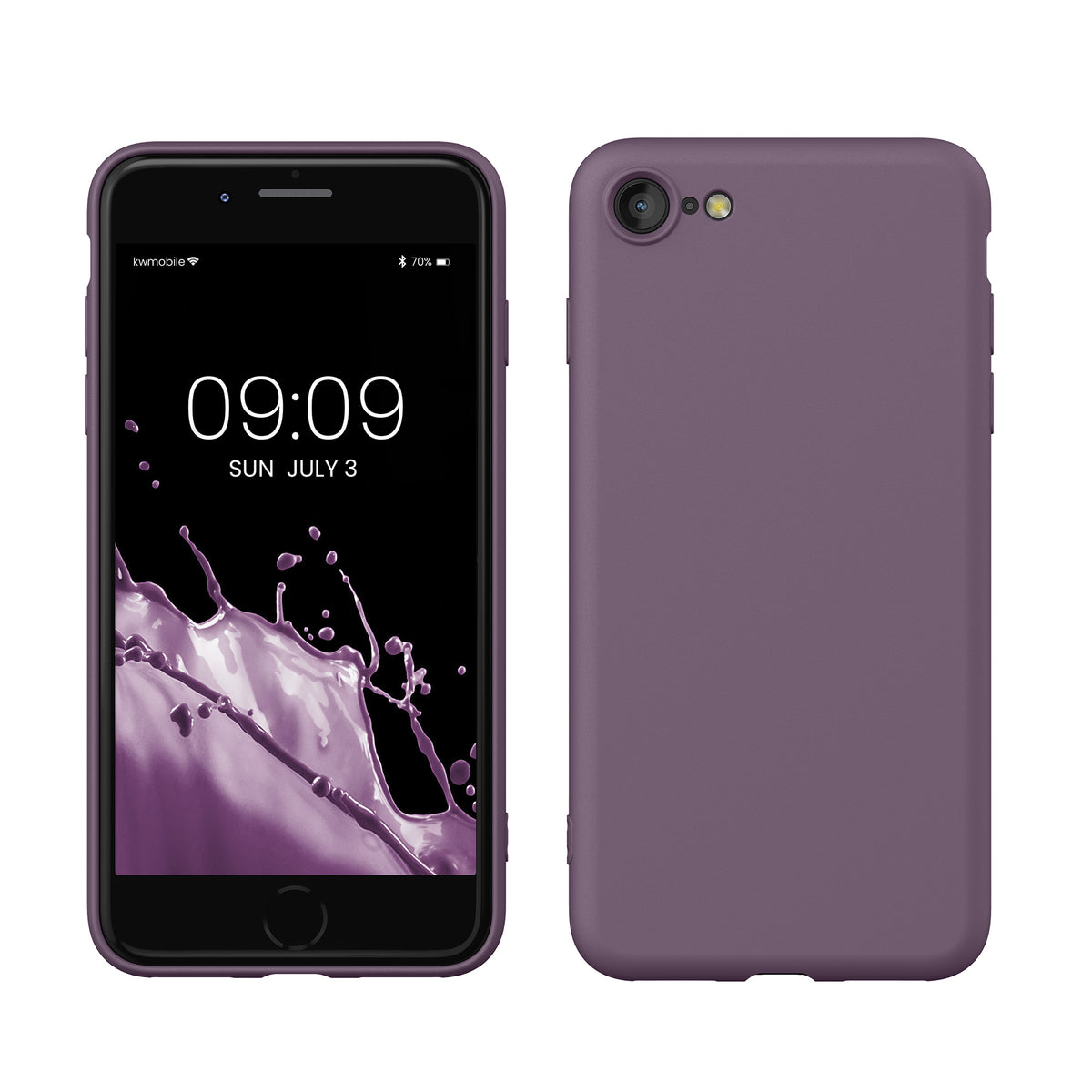 kwmobile Handyhülle für iPhone SE 2022 Hülle / iPhone SE 2020 / iPhone 8 / iPhone 7, für iPhone SE Hülle - Schutzhülle für kabelloses Laden - Case