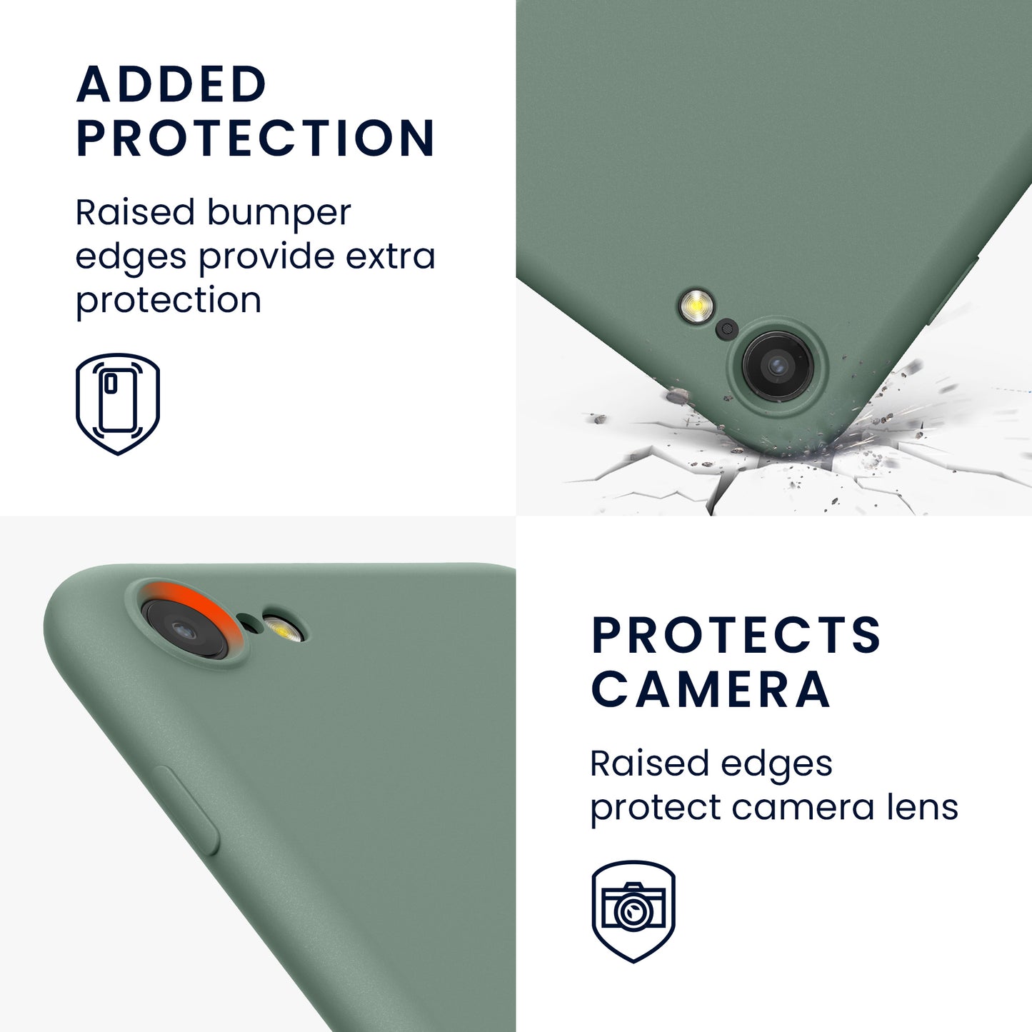 kwmobile Handyhülle für iPhone SE 2022 Hülle / iPhone SE 2020 / iPhone 8 / iPhone 7, für iPhone SE Hülle - Schutzhülle für kabelloses Laden - Case