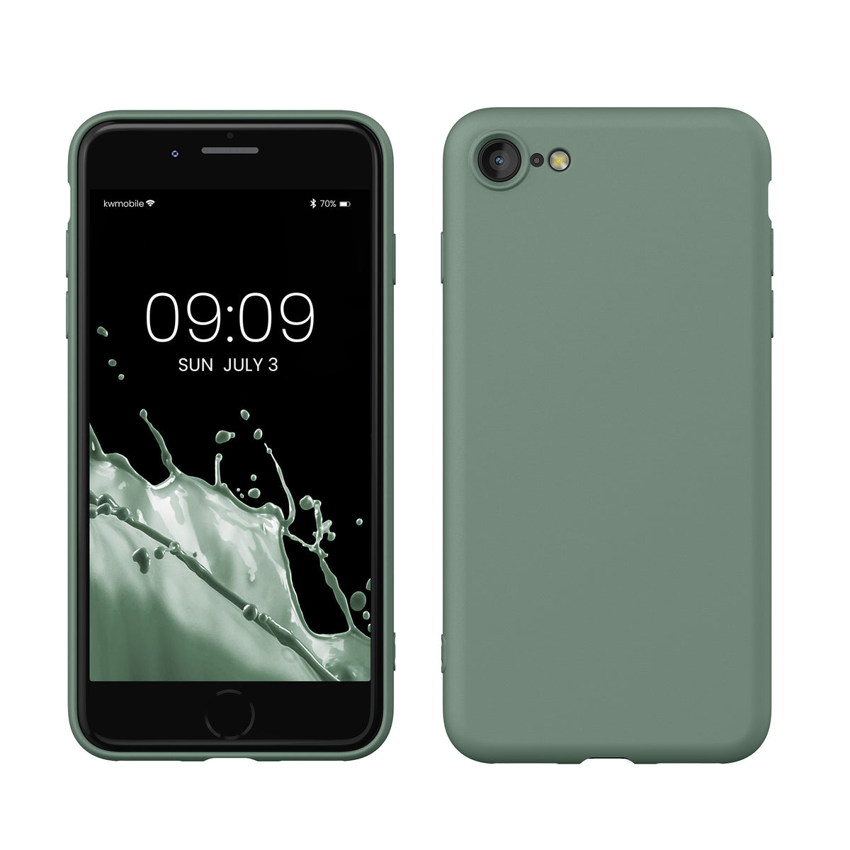 kwmobile Handyhülle für iPhone SE 2022 Hülle / iPhone SE 2020 / iPhone 8 / iPhone 7, für iPhone SE Hülle - Schutzhülle für kabelloses Laden - Case