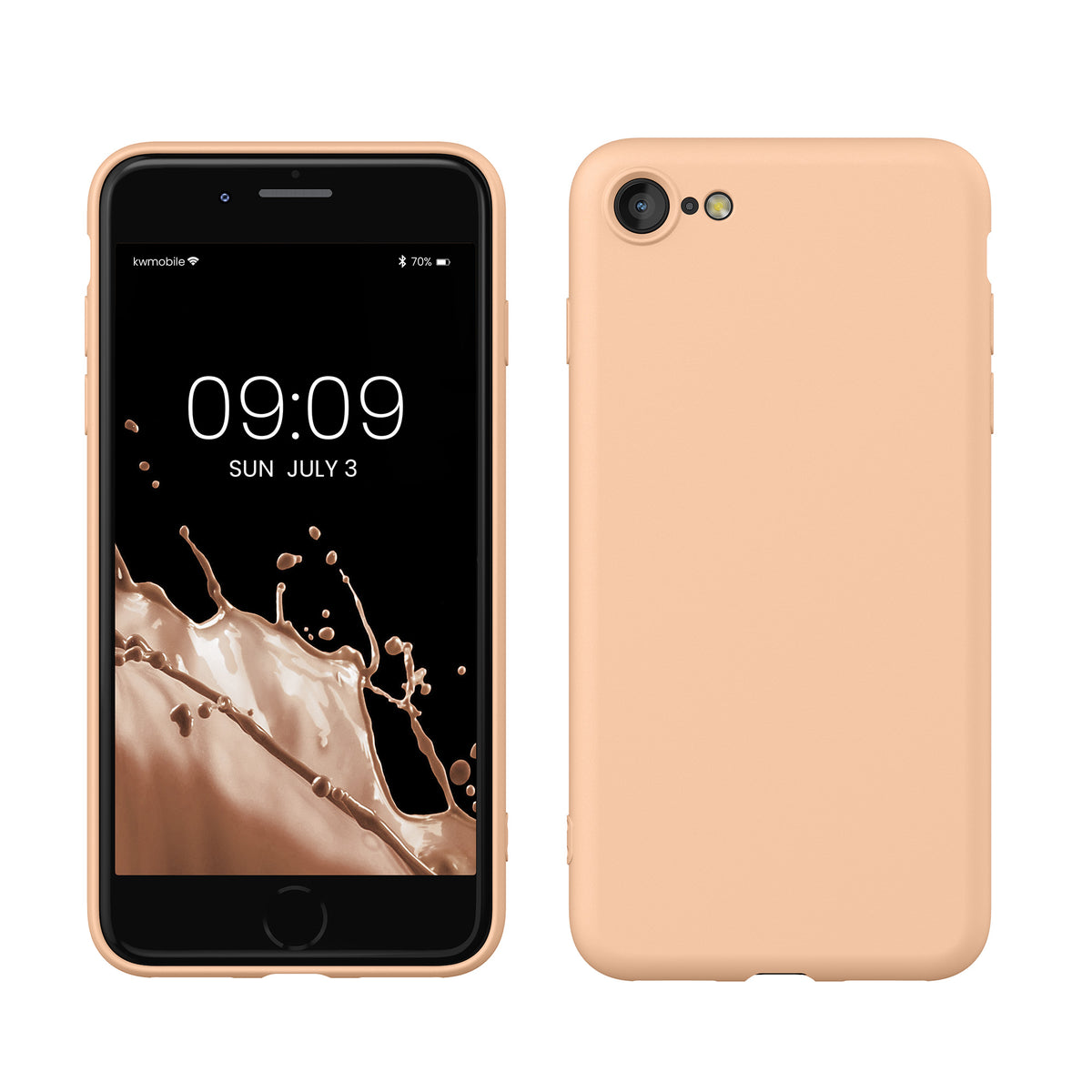 kwmobile Handyhülle für iPhone SE 2022 Hülle / iPhone SE 2020 / iPhone 8 / iPhone 7, für iPhone SE Hülle - Schutzhülle für kabelloses Laden - Case