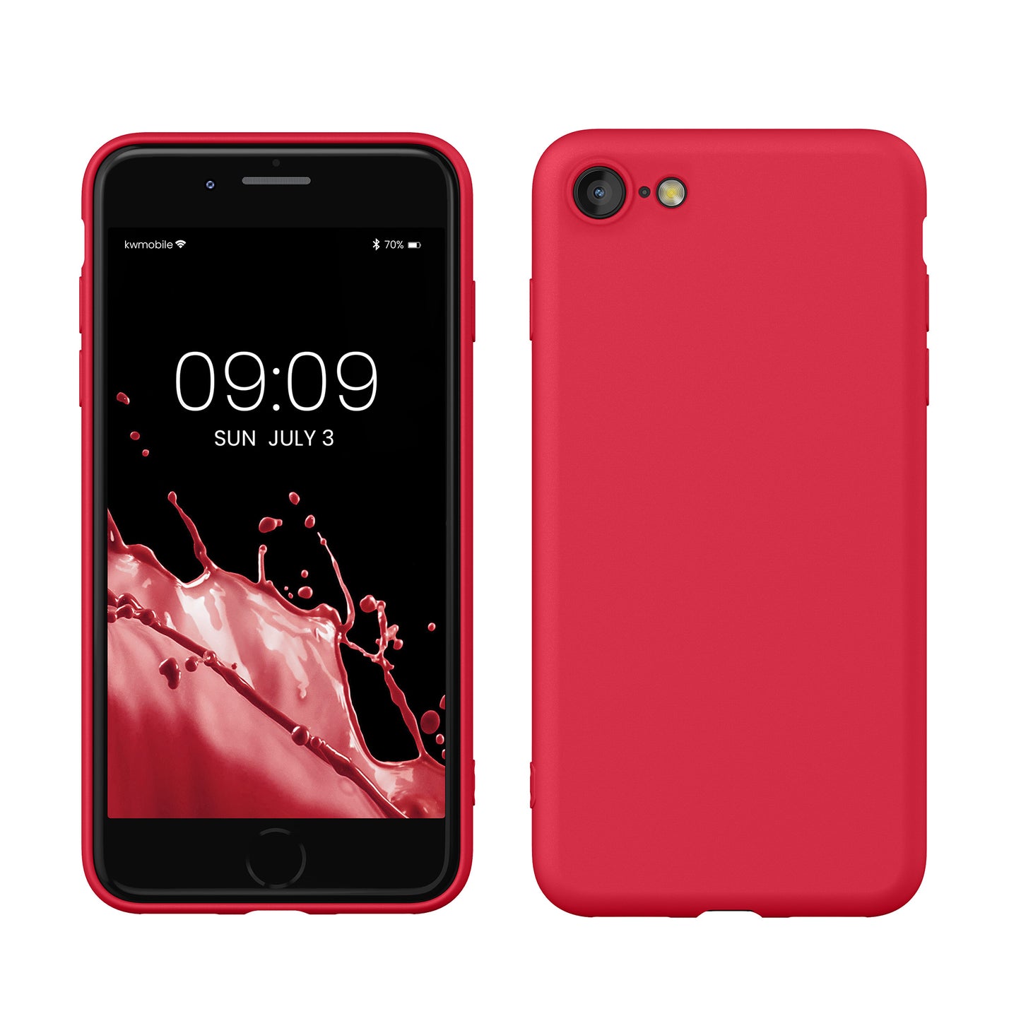 kwmobile Handyhülle für iPhone SE 2022 Hülle / iPhone SE 2020 / iPhone 8 / iPhone 7, für iPhone SE Hülle - Schutzhülle für kabelloses Laden - Case