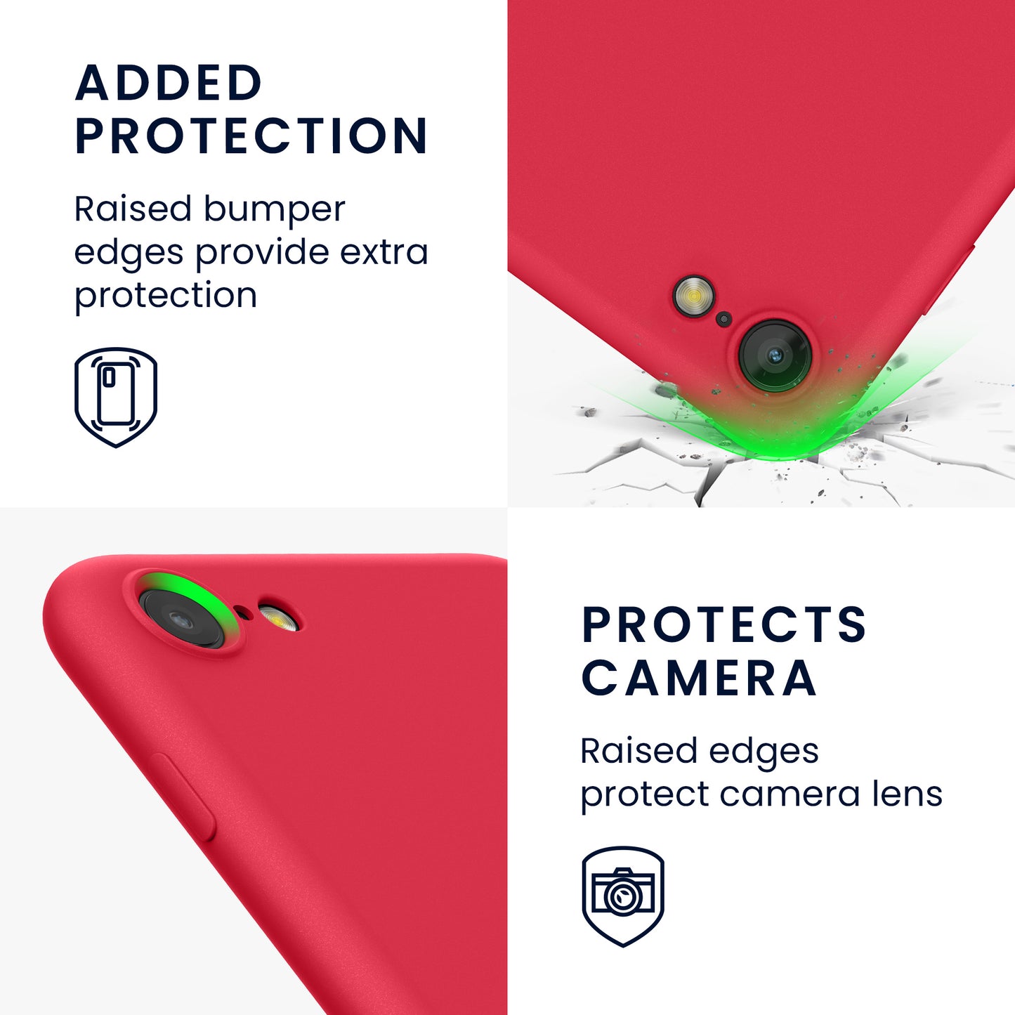 kwmobile Handyhülle für iPhone SE 2022 Hülle / iPhone SE 2020 / iPhone 8 / iPhone 7, für iPhone SE Hülle - Schutzhülle für kabelloses Laden - Case