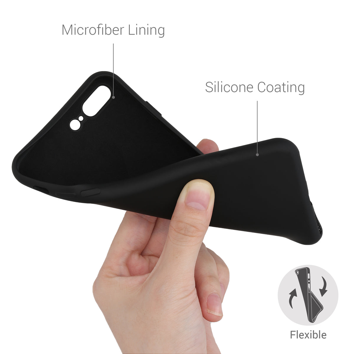 iPhone 7 Plus / iPhone 8 Plus gummierte Handyhülle