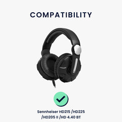 kwmobile Ohr Polster für Sennheiser HD215 /HD225 /HD205 II /HD 4.40 BT Ohrpolster - Ersatz Ohrpolster - Kopfhörer