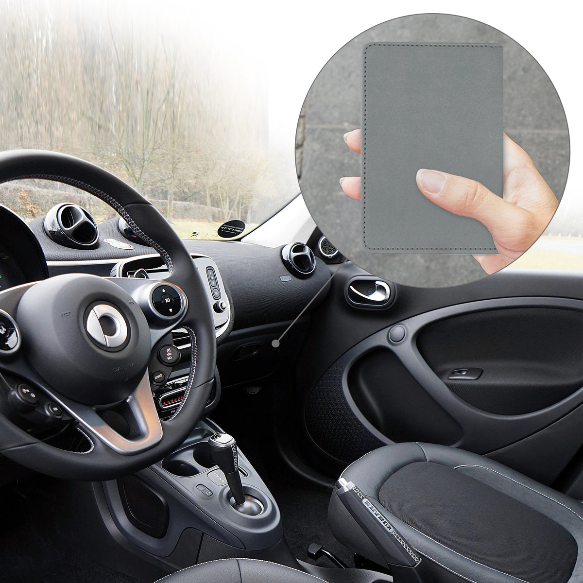 kwmobile Fahrzeugschein Hülle mit Kartenfächern - Tasche Etui für Kfz Zulassungsbescheinigung Führerschein Ausweis Kartenhüllen