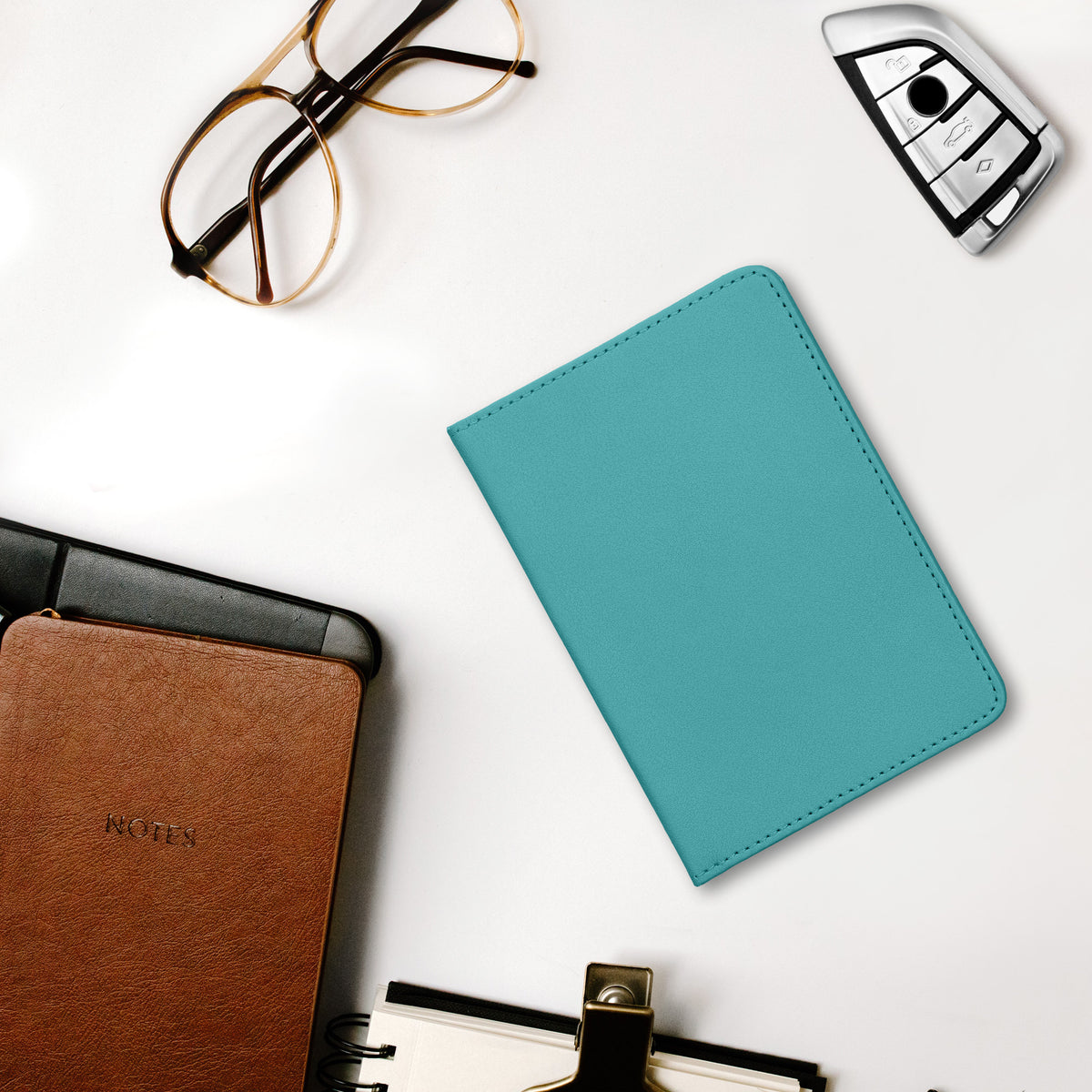 kwmobile Fahrzeugschein Hülle mit Kartenfächern - Tasche Etui für Kfz Zulassungsbescheinigung Führerschein Ausweis Kartenhüllen