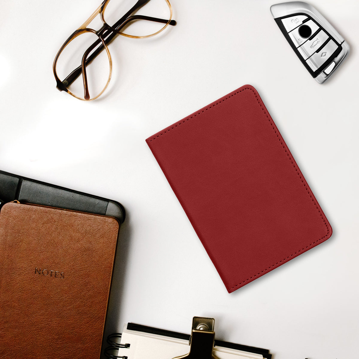 kwmobile Fahrzeugschein Hülle mit Kartenfächern - Tasche Etui für Kfz Zulassungsbescheinigung Führerschein Ausweis Kartenhüllen