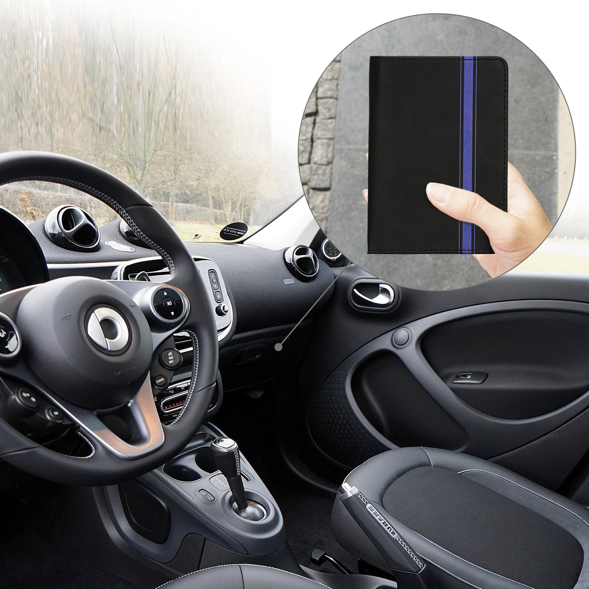 Fahrzeugschein Hülle mit Kartenfächern für Zulassungsbescheinigung
