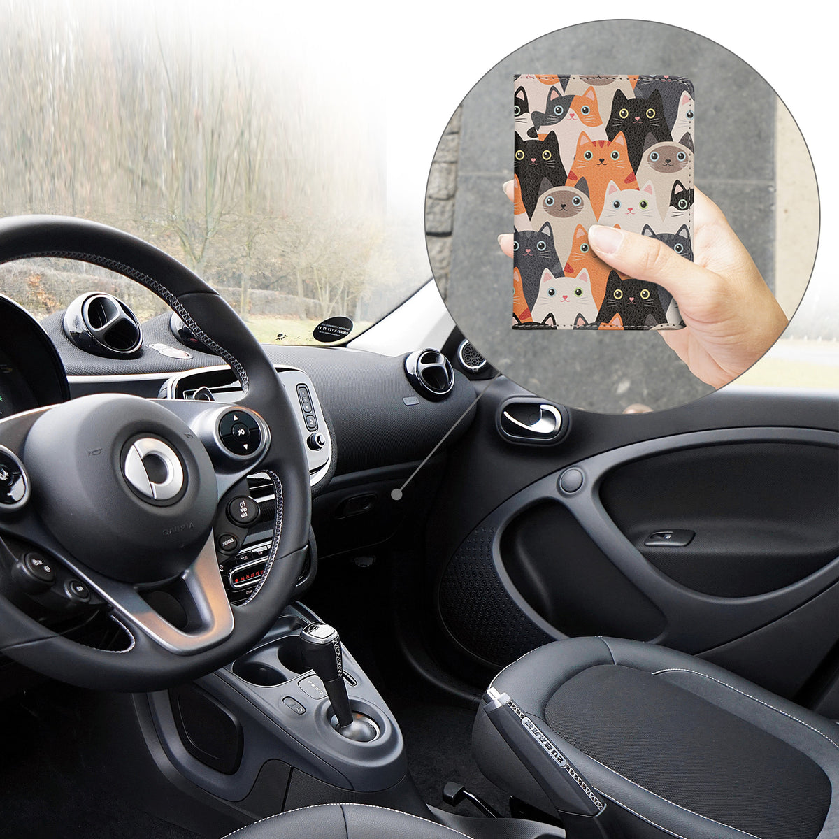 Fahrzeugschein Hülle mit Kartenfächern für Zulassungsbescheinigung