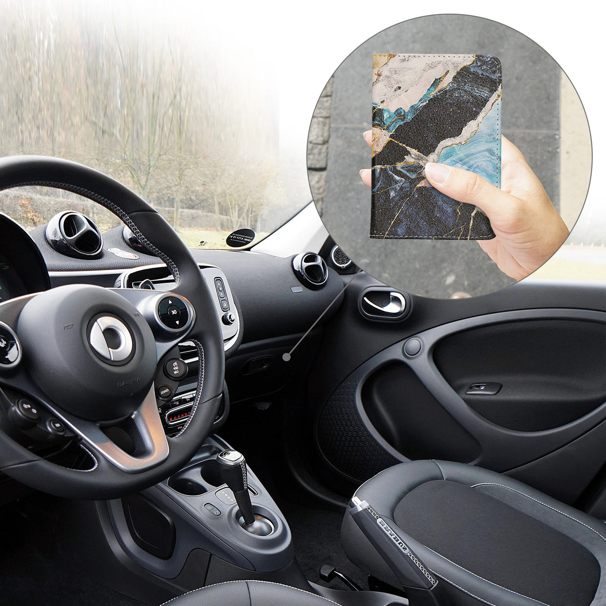 Fahrzeugschein Hülle mit Kartenfächern für Zulassungsbescheinigung