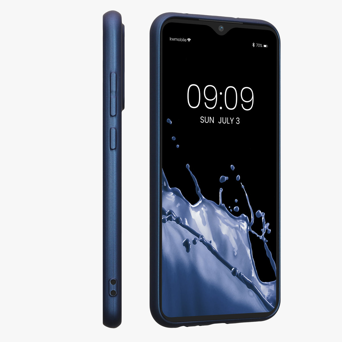 kwmobile Handyhülle für Xiaomi Redmi Note 8 (2019 / 2021) Hülle - Silikon Case metallisch schimmernd - Schutzhülle Cover