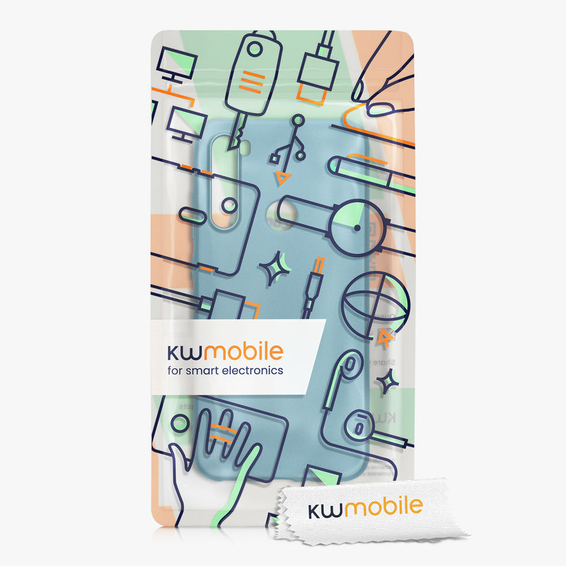 kwmobile Handyhülle für Xiaomi Redmi Note 8 (2019 / 2021) Hülle - Silikon Case metallisch schimmernd - Schutzhülle Cover