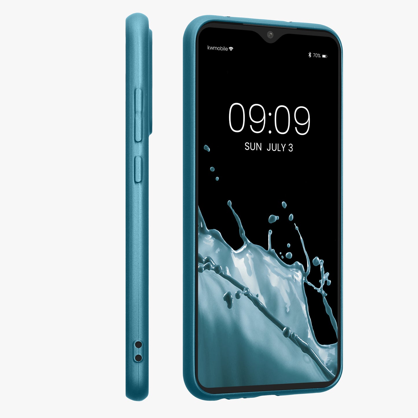 kwmobile Handyhülle für Xiaomi Redmi Note 8 (2019 / 2021) Hülle - Silikon Case metallisch schimmernd - Schutzhülle Cover