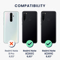 kwmobile Handyhülle für Xiaomi Redmi Note 8 (2019 / 2021) Hülle - Silikon Case metallisch schimmernd - Schutzhülle Cover