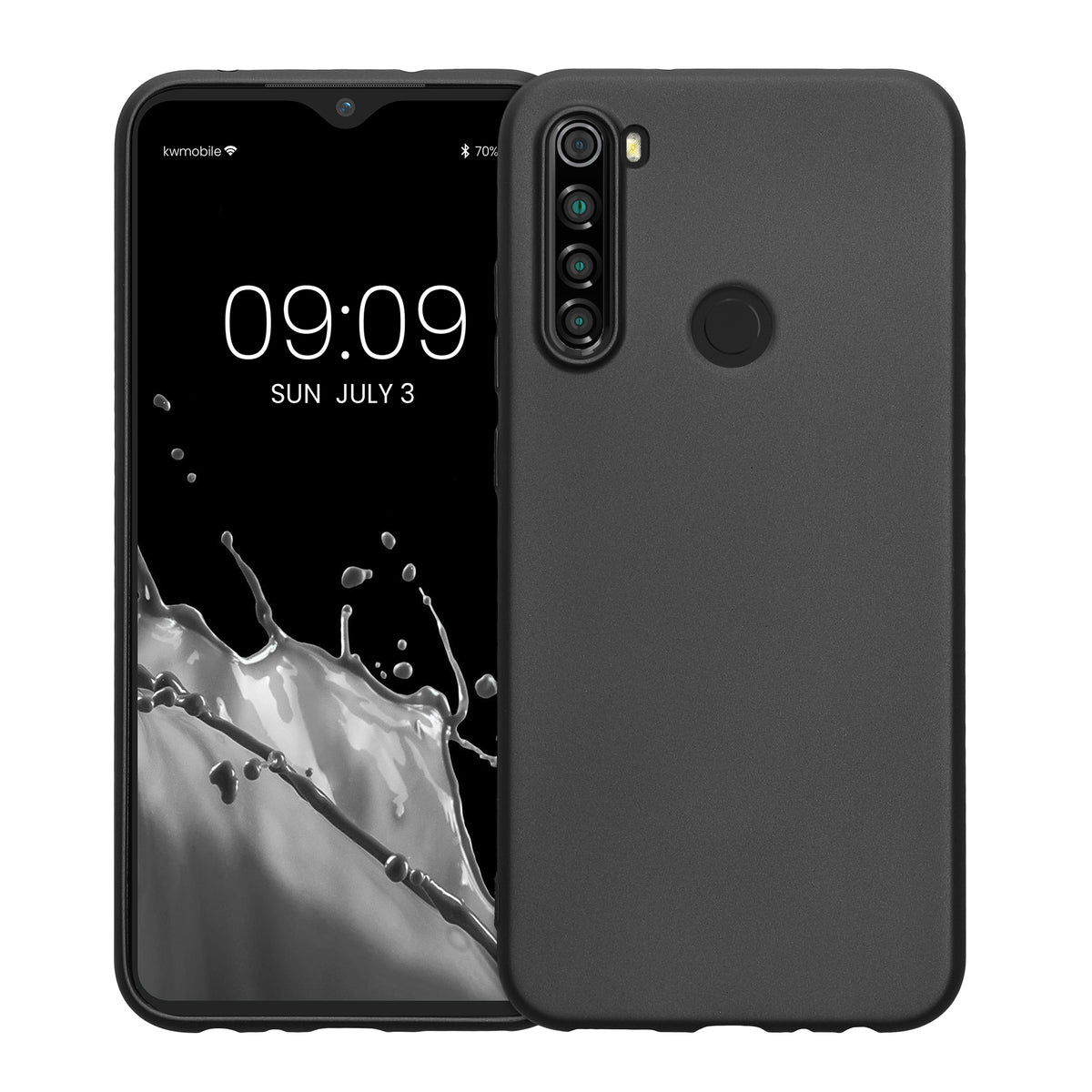 kwmobile Handyhülle für Xiaomi Redmi Note 8 (2019 / 2021) Hülle - Silikon Case metallisch schimmernd - Schutzhülle Cover