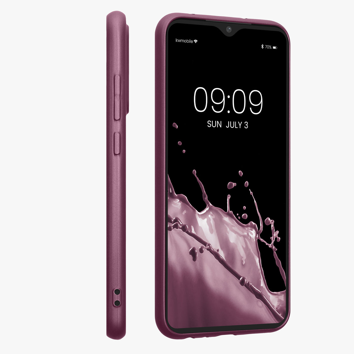 kwmobile Handyhülle für Xiaomi Redmi Note 8 (2019 / 2021) Hülle - Silikon Case metallisch schimmernd - Schutzhülle Cover