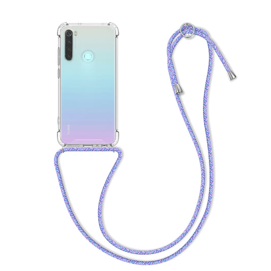 kwmobile Necklace Case kompatibel mit Xiaomi Redmi Note 8 (2019 / 2021) Hülle - Silikon Cover mit Handykette - Band Handyhülle Transparent
