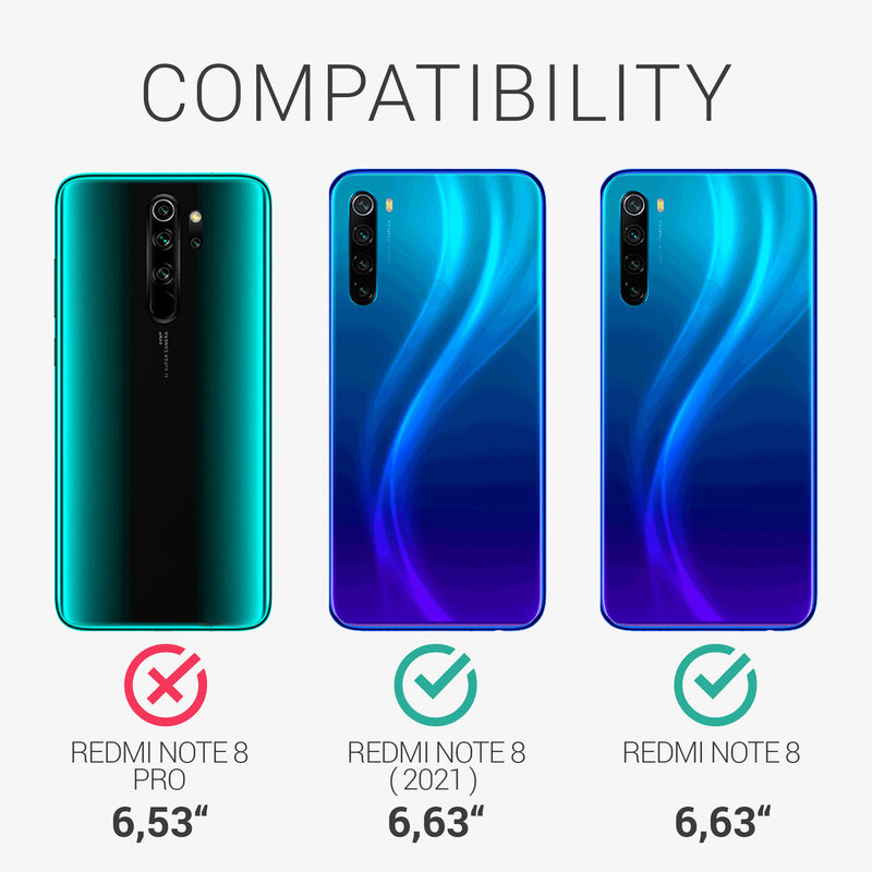 kwmobile Hülle kompatibel mit Xiaomi Redmi Note 8 (2019 / 2021) - Handyhülle Silikon Case
