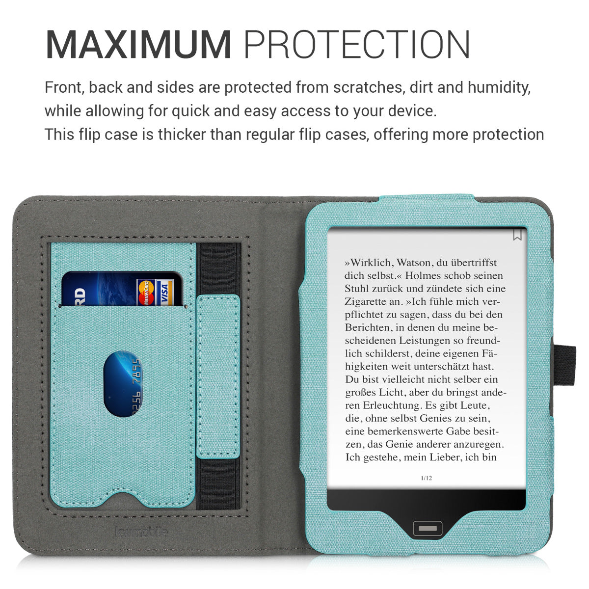 Flip Case für Tolino Vision 1 / 2 / 3 / 4 HD mit Handschlaufe