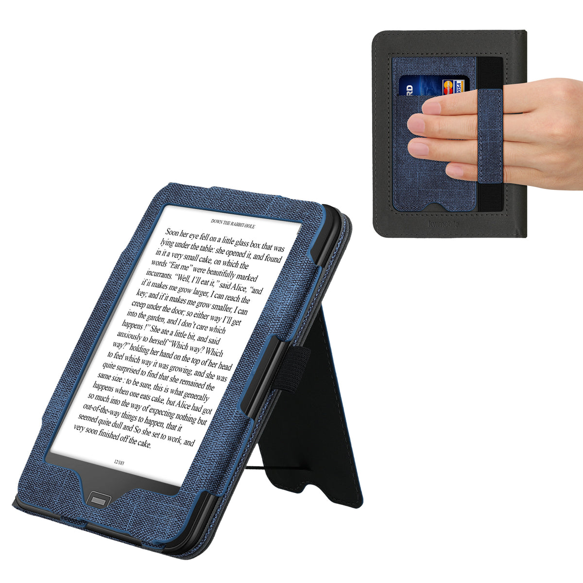 Flip Case für Tolino Vision 1 / 2 / 3 / 4 HD mit Handschlaufe