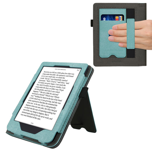 Kunstleder Flip Case für Tolino Shine 3 mit Handschlaufe