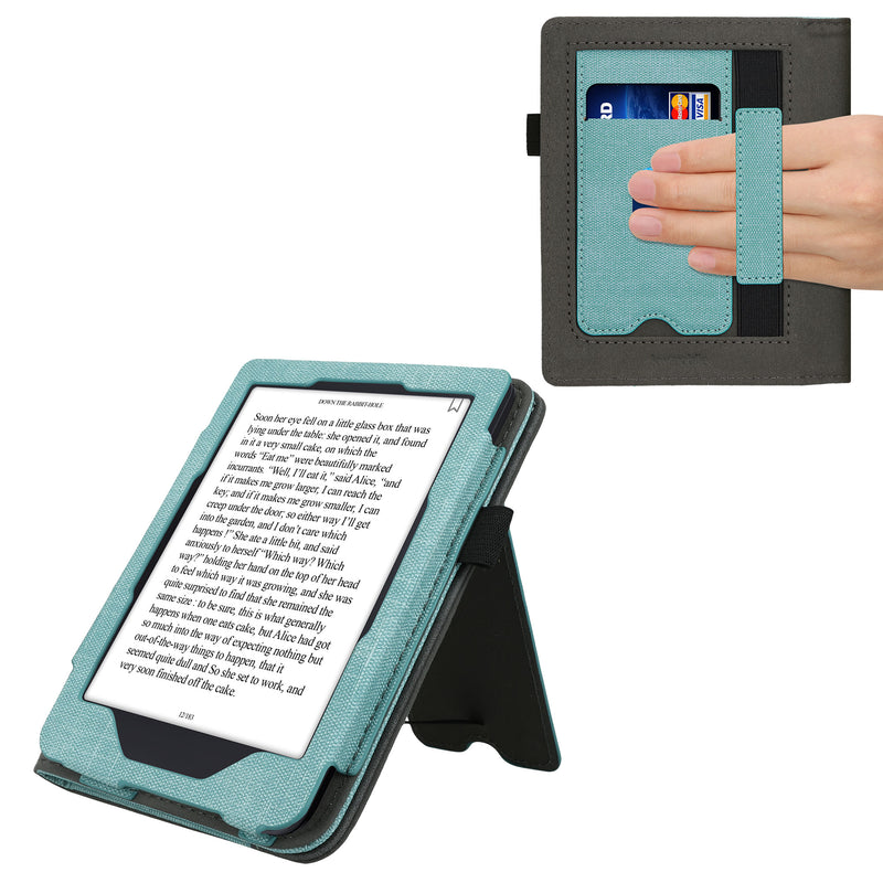 Kunstleder Flip Case für Tolino Shine 3 mit Handschlaufe