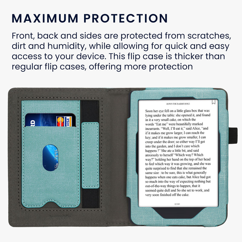 Kunstleder Flip Case für Tolino Shine 3 mit Handschlaufe