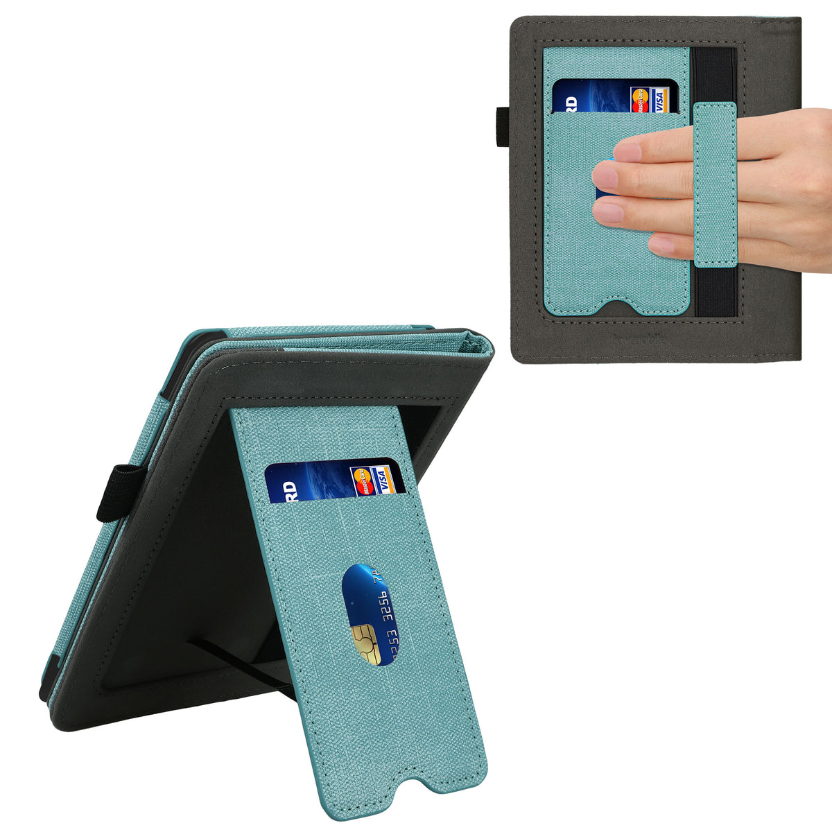 Kunstleder Flip Case für Tolino Shine 3 mit Handschlaufe