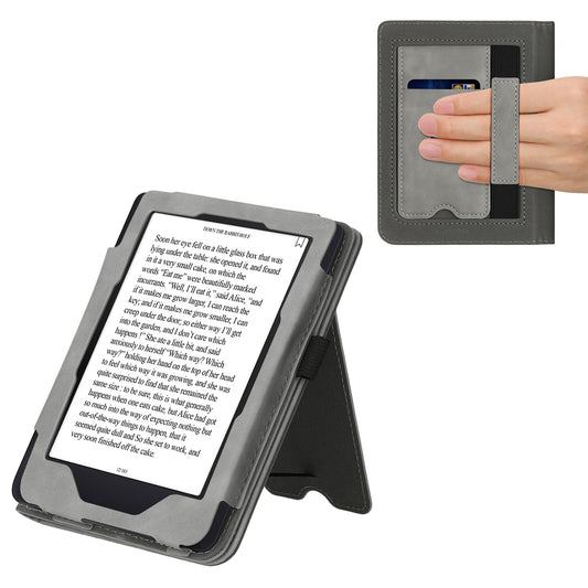 kwmobile Schutzhülle kompatibel mit Tolino Shine 3 Flip Hülle - Cover mit Handschlaufe