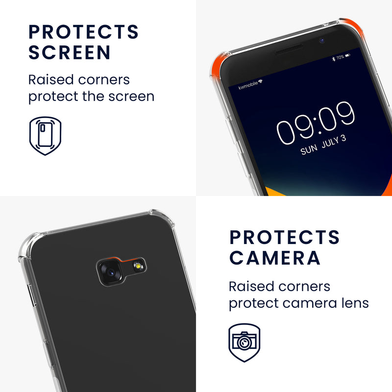 kwmobile Necklace Case kompatibel mit Samsung Galaxy A5 (2017) Hülle - Silikon Cover mit Handykette - Band Handyhülle Transparent