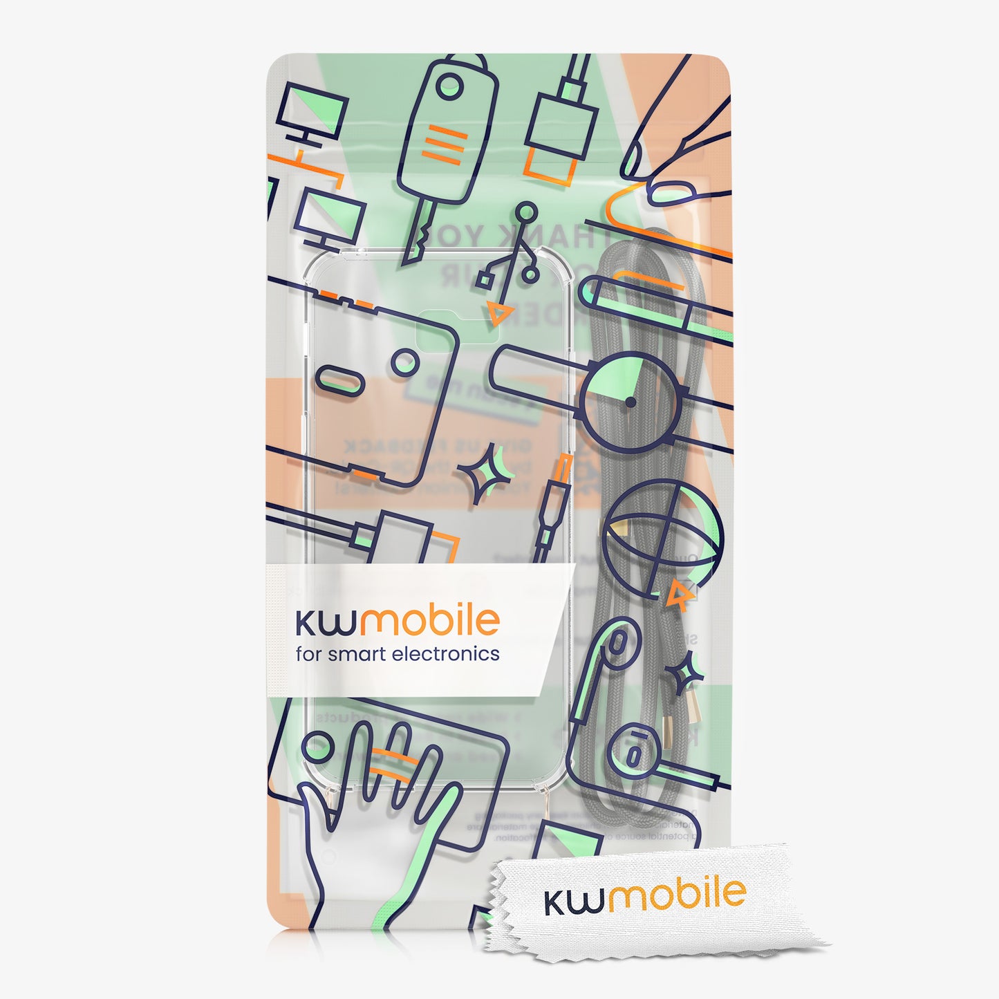 kwmobile Necklace Case kompatibel mit Samsung Galaxy A5 (2017) Hülle - Silikon Cover mit Handykette - Band Handyhülle Transparent