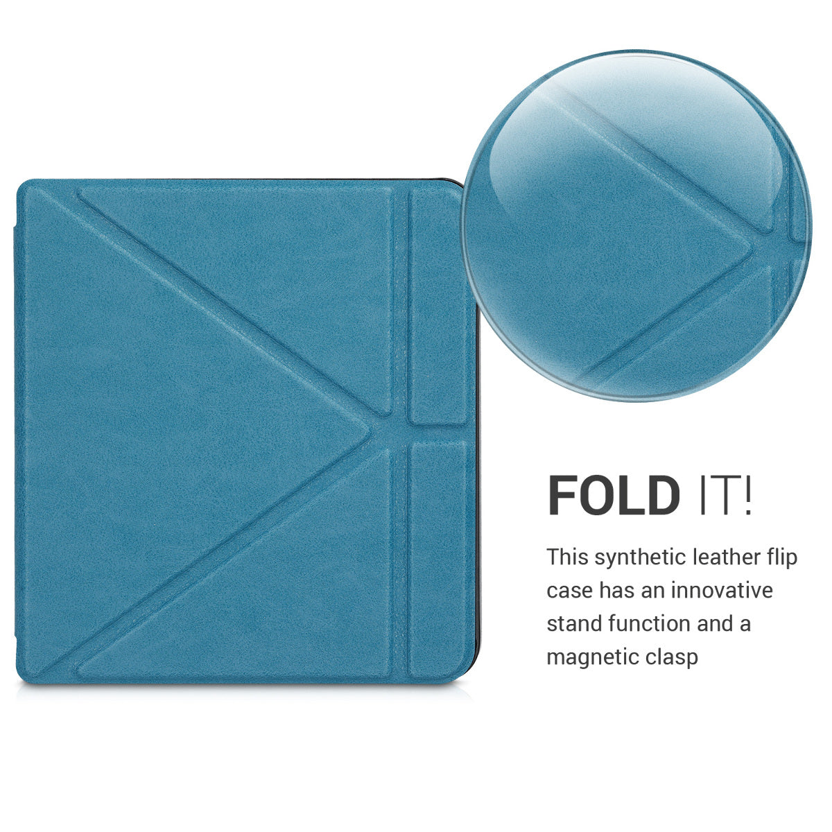 kwmobile Schutzhülle für Kobo Libra H2O Hülle - eReader Klapphülle mit Auto Sleep Funktion - Cover mit Ständer