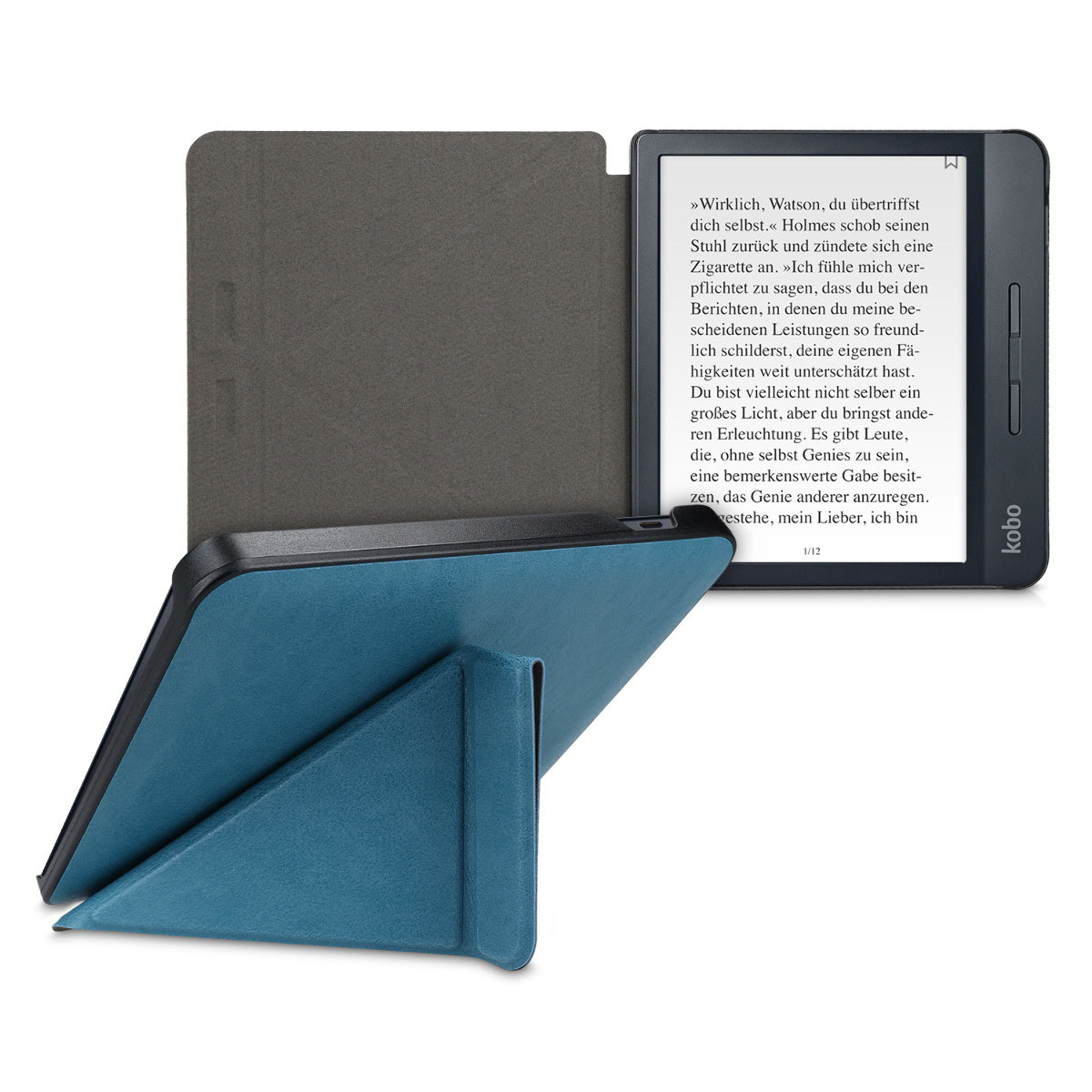 kwmobile Schutzhülle für Kobo Libra H2O Hülle - eReader Klapphülle mit Auto Sleep Funktion - Cover mit Ständer
