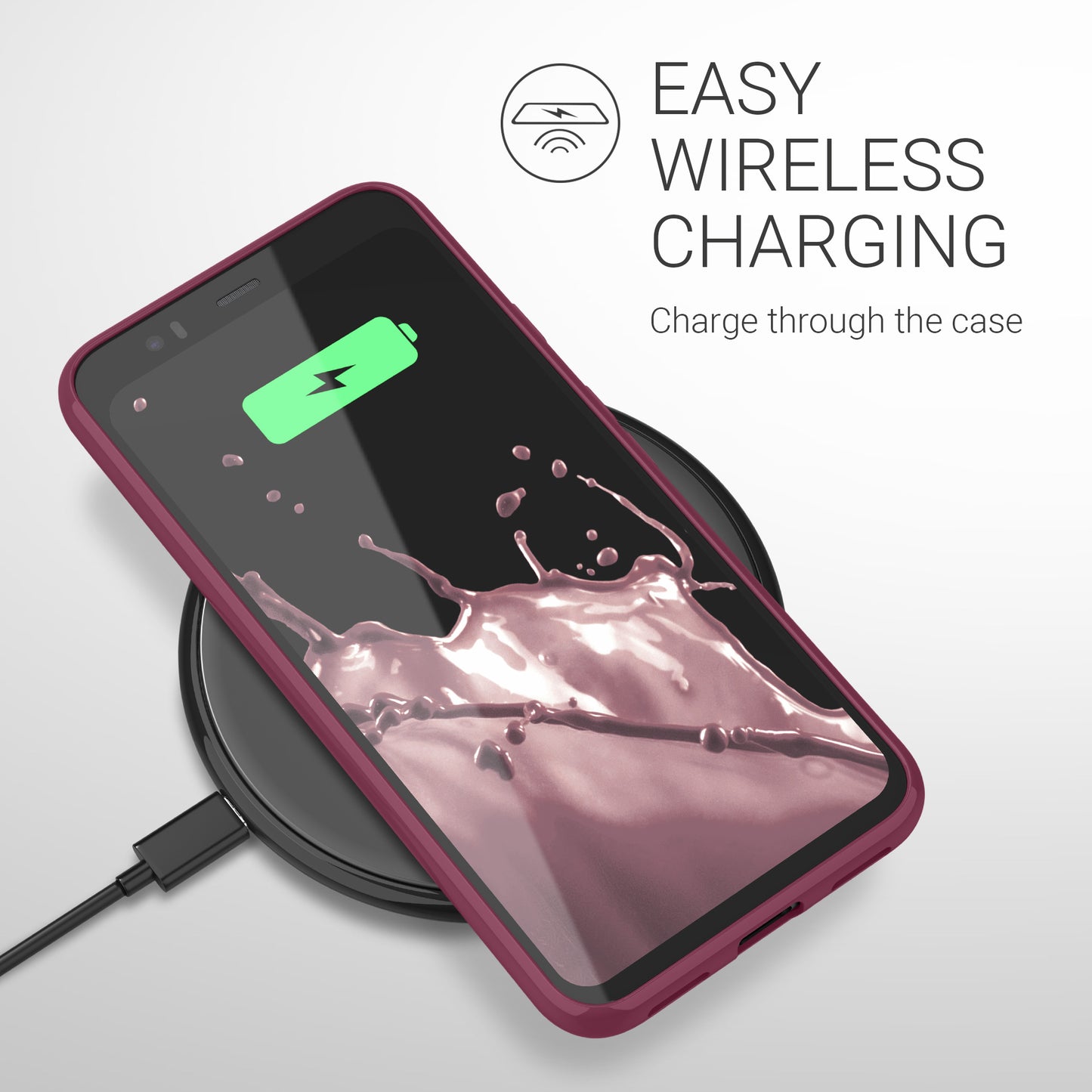 kwmobile Handyhülle für Google Pixel 4 - Kabelloses Laden - Schutzhülle Cover