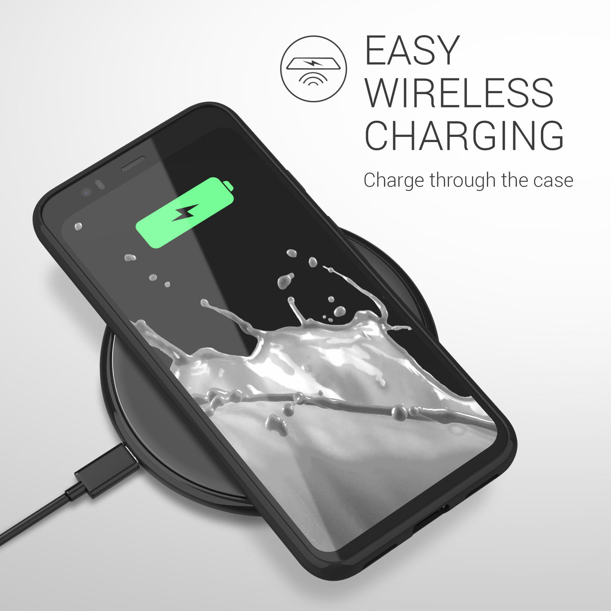 kwmobile Handyhülle für Google Pixel 4 - Kabelloses Laden - Schutzhülle Cover