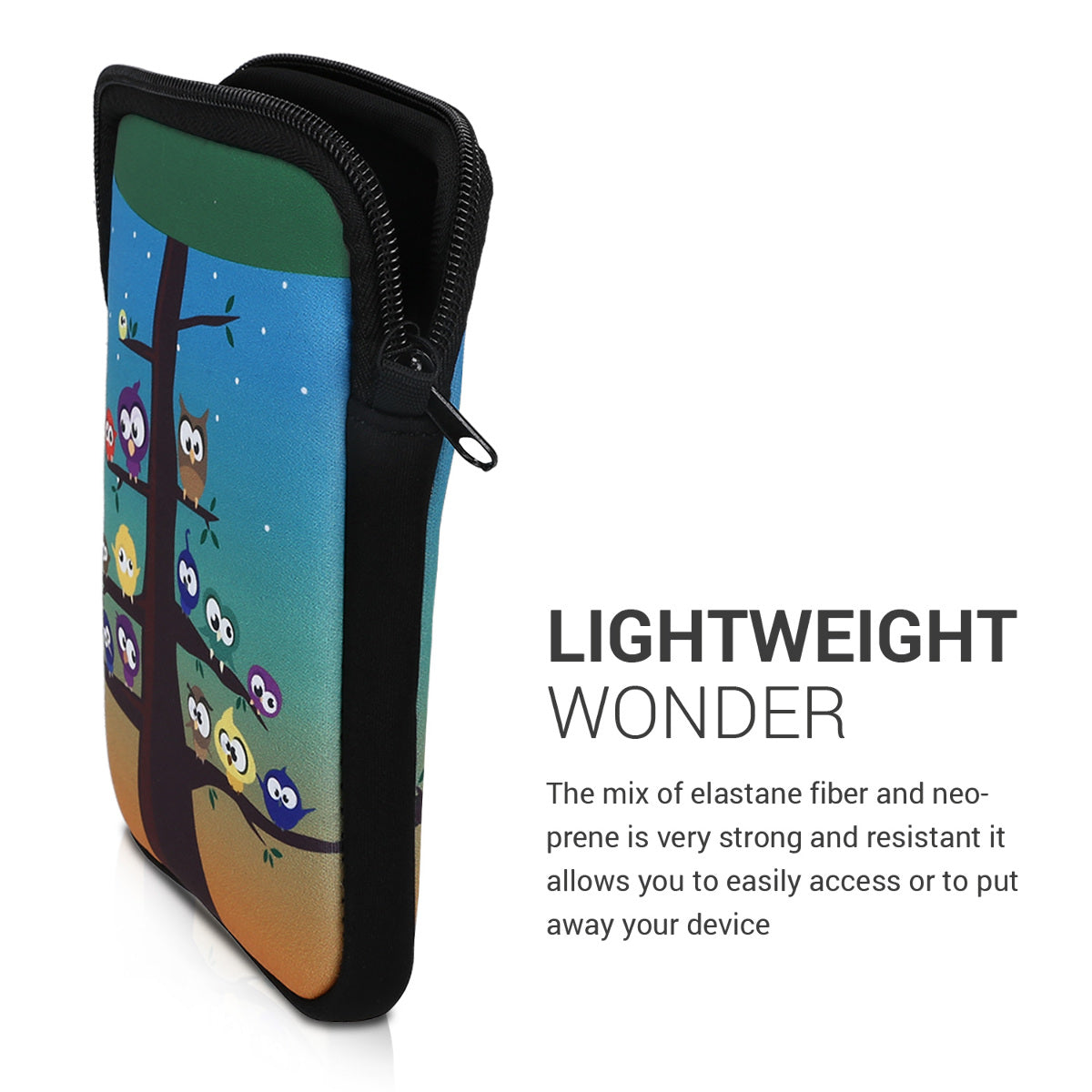 kwmobile Tasche für eReader - Hülle Schutzhülle Galaxie Baum Wiese - 17 x 12 x 2 cm Innenmaße