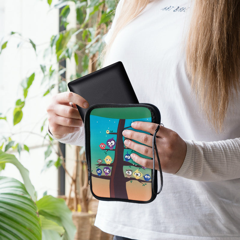 kwmobile Tasche für eReader - Hülle Schutzhülle Galaxie Baum Wiese - 17 x 12 x 2 cm Innenmaße