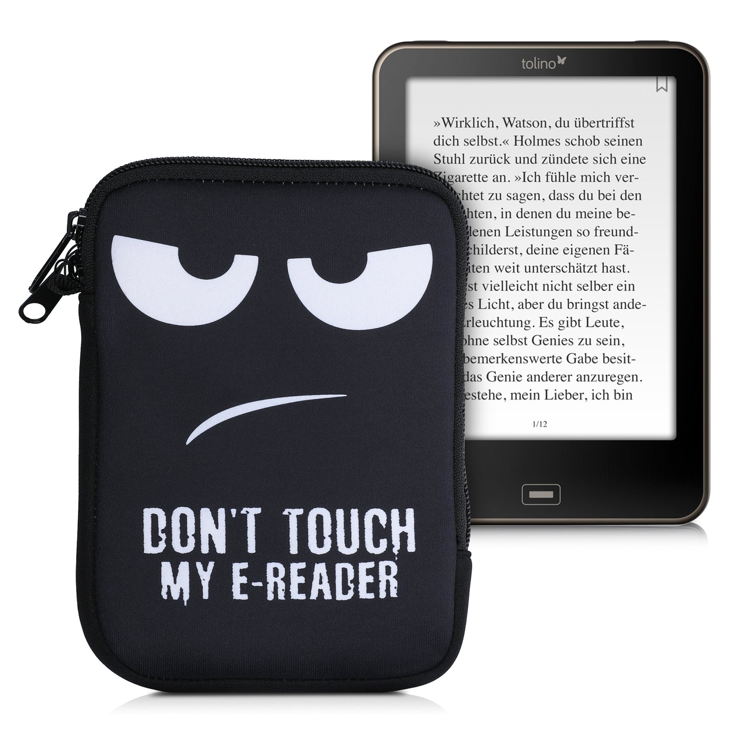 kwmobile Tasche für eReader - Hülle Schutzhülle Galaxie Baum Wiese - 17 x 12 x 2 cm Innenmaße