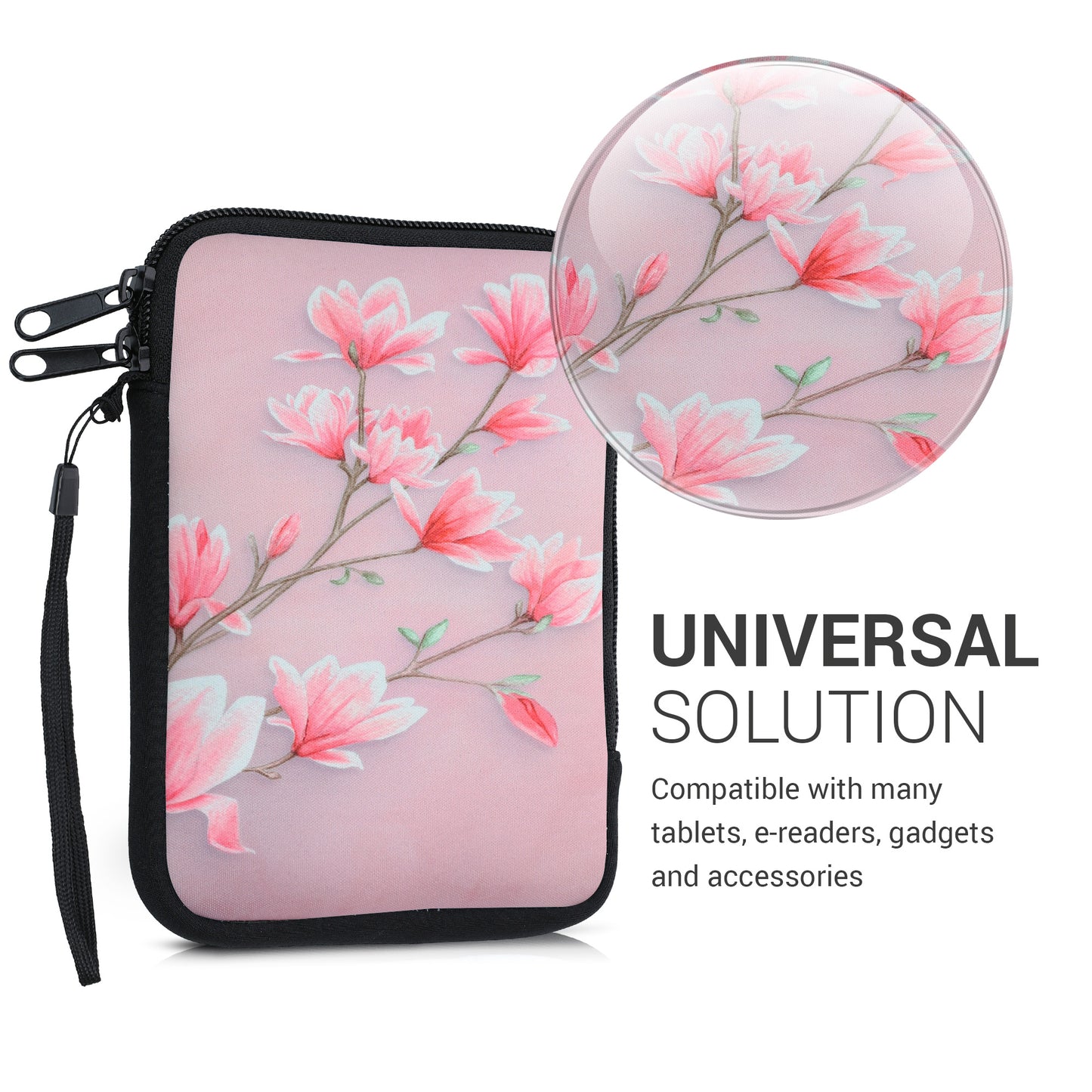 kwmobile Tasche für eReader - Hülle Schutzhülle Galaxie Baum Wiese - 17 x 12 x 2 cm Innenmaße