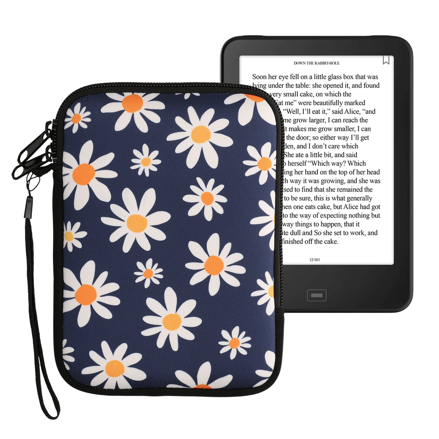 kwmobile Tasche für eReader - Hülle Schutzhülle Galaxie Baum Wiese - 17 x 12 x 2 cm Innenmaße