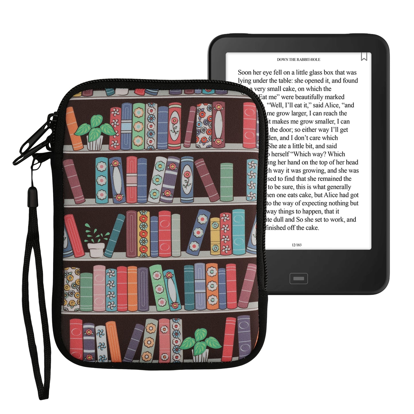 kwmobile Tasche für eReader - Hülle Schutzhülle Galaxie Baum Wiese - 17 x 12 x 2 cm Innenmaße
