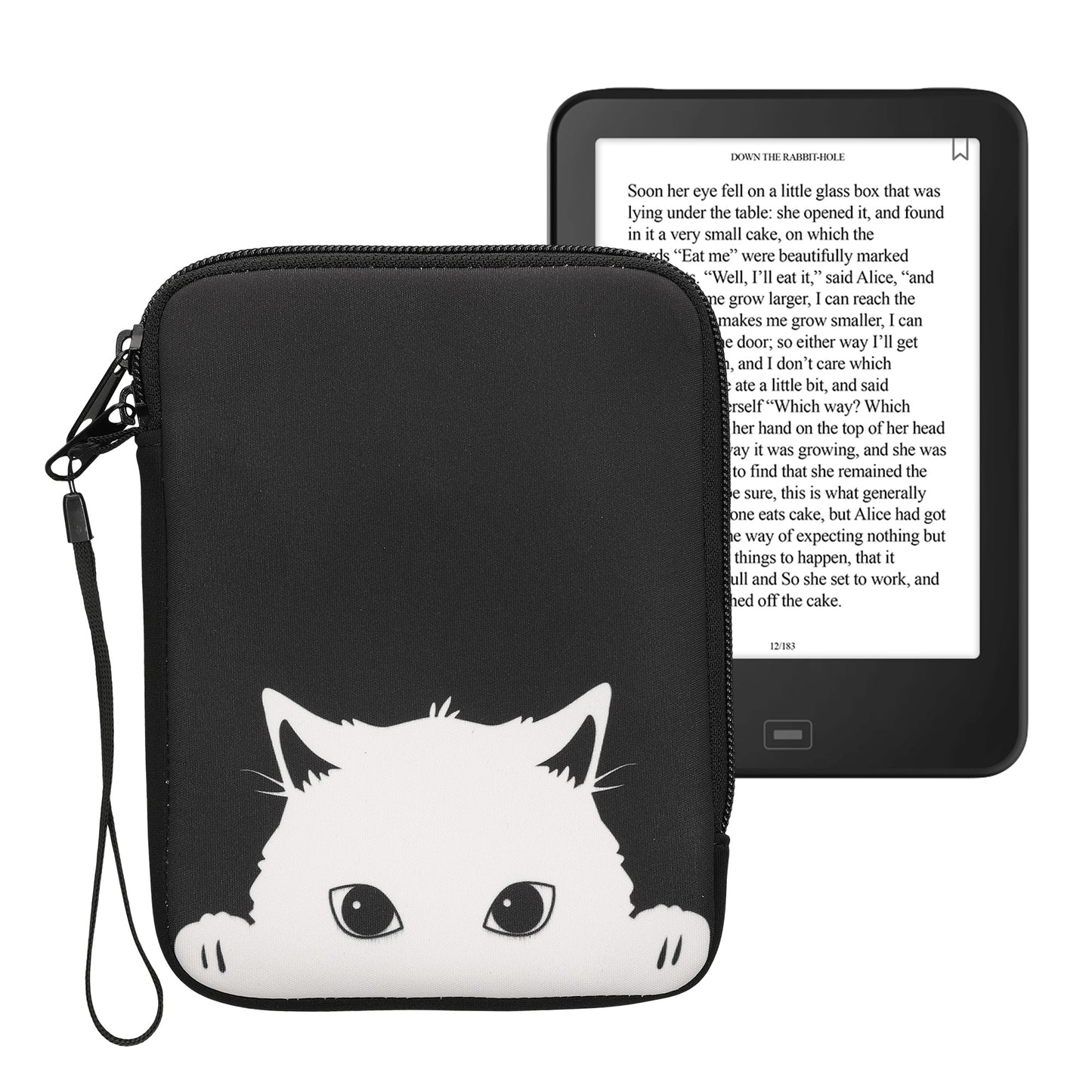 kwmobile Tasche für eReader - Hülle Schutzhülle Galaxie Baum Wiese - 17 x 12 x 2 cm Innenmaße